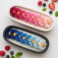 شمع ظرفی گل بابونه 
